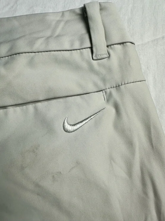 🤍 Nike Dri-FIT Golf Pants Beige Straight Leg Performance Women 12 8884 🤍 - Picture 11 of 13